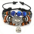 Wholesale New Fashion Genuine Leather Charm Hat Pendant Bracelets for Men and Women