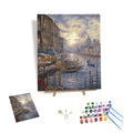 40*50cm Landscape Painting by Numbers 24 Colors DIY Water City Venice Picture Paint by Numbers on Canvas