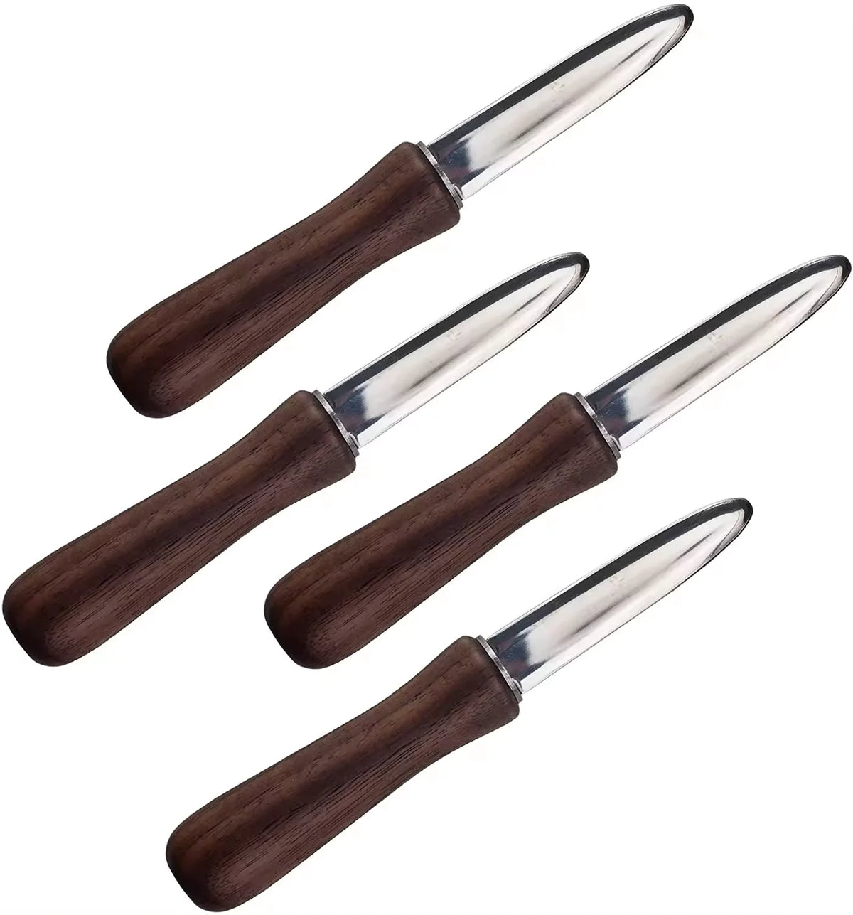Premium Quality Stainless Steel Shucking Knife with Wooden Handle Seafood Opener