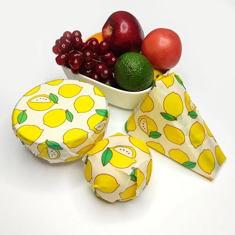 Biodegradable Reusable Eco Custom Printed Food Grade Vegan Soy Wax Cotton Wrap Cloth for Kitchen Use