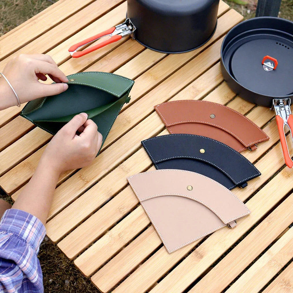 Coffee Filter Paper Holder Leather V01/02/60 Coffee Tea Filter Case Bag Paper Pouch Organizer for V01/02/60