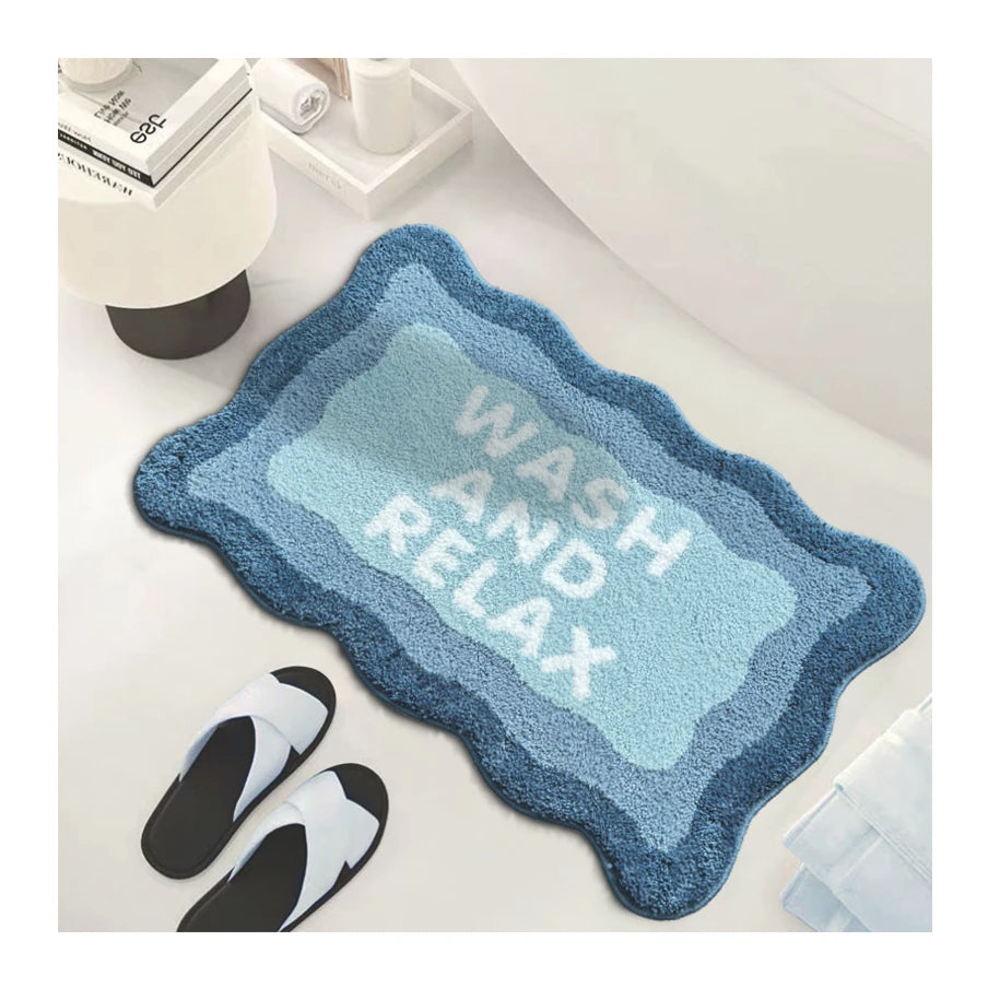 Modern Soft Touch Bath Mat Non-Slip Bathroom Absorbent Tufted Rug for Home Use