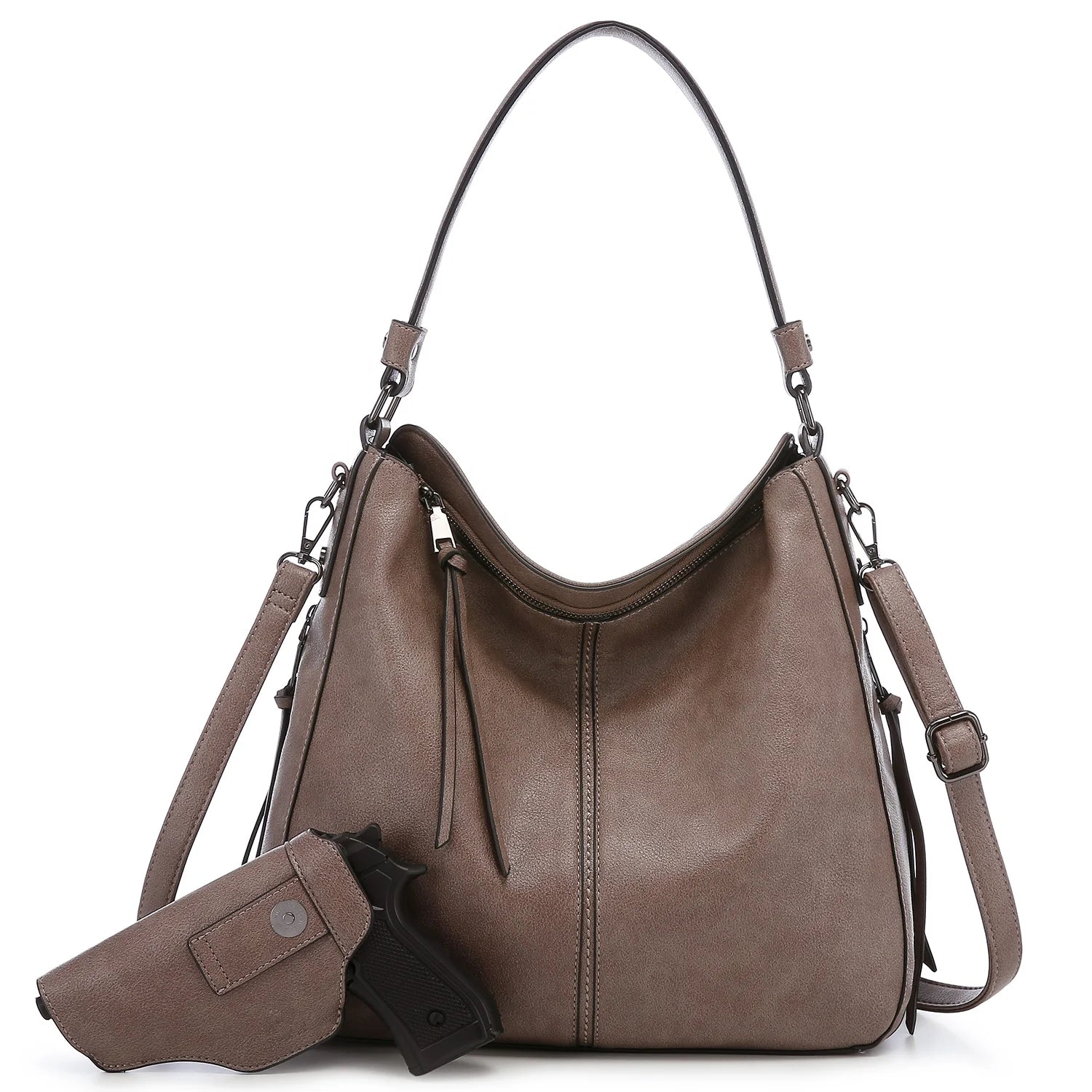 Realer LOVEVOOK Women Hobo Bags Large Crossbody Shoulder Bag Vegan Faux Leather Concealed Carry Purses and Handbags With Holster