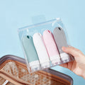 38ml Reusable Silicone Toiletry Bottle Cosmetic Split Design for Shampoo & Shower Travel-Friendly Bathroom Set