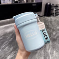 500ml Cup Thermal Stainless Steel Kids Coffee Mug with Lid Korean Strap Straw Infuser Printing Custom logo Girl Gift Tumbler MegaBDM