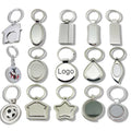Custom Stainless Steel Double-Sided Keychains Sublimation Engraved Rectangular Oval Shapes Antique Imitation Business Gift Blank