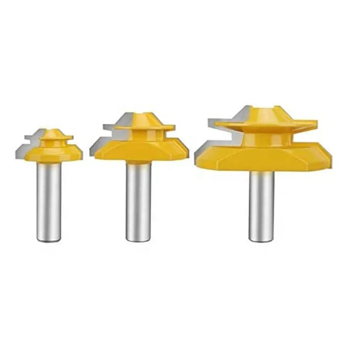1/2" Tongue and Groove 45 Degree Miter Router Bit SetWood Milling Cutter for Woodworking