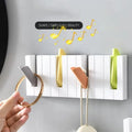 Wholesale Hanging Coat Hat Clothes Holding Rack Piano Shape Wall Hook Rack Adhesive Wall Hanger Folding Hangers
