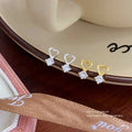 NEW Fashion High Quality Jewelry 925 Sterling Silver Simplicity Heart Diamond Zircon Gold Plated Stud Earring Jewelry for Women