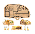 Best Seller Wedding Gifts for Couple Foldable Bamboo Charcuterie Boards Gift Cheese Servers Camping Cheese Board and Knife Set