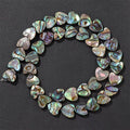 10-20mm Natural Abalone Shell Flat Heart Straight Hole Loose Beads for DIY Creative Earrings Bracelet Necklace Jewelry Findings
