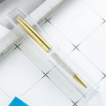 Transparent Plastic Quadrangle Ballpoint Gel Pencil Case with Logo PinGlory Brand 15x2.5x2.5CM Environmentally Friendly for Gift