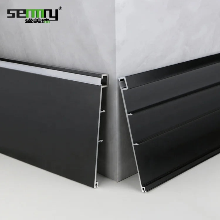 New 15cm Height Aluminum LED Skirting Board Decorative Wall Skirting Base Board Profiles Floor Accessories Skirting Led Profile