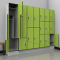 Compact Commercial Smart Lockers Compact Laminate Eco-Friendly Durable Assembled Structure Featuring Electronic Key Locks