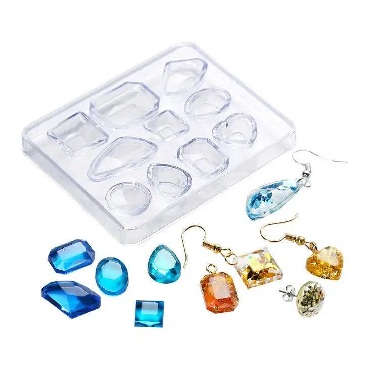 HY Diamond Shape Jewelry Casting Pendant Resin Mold for Making DIY Hand Ring Transparency Craft Tools