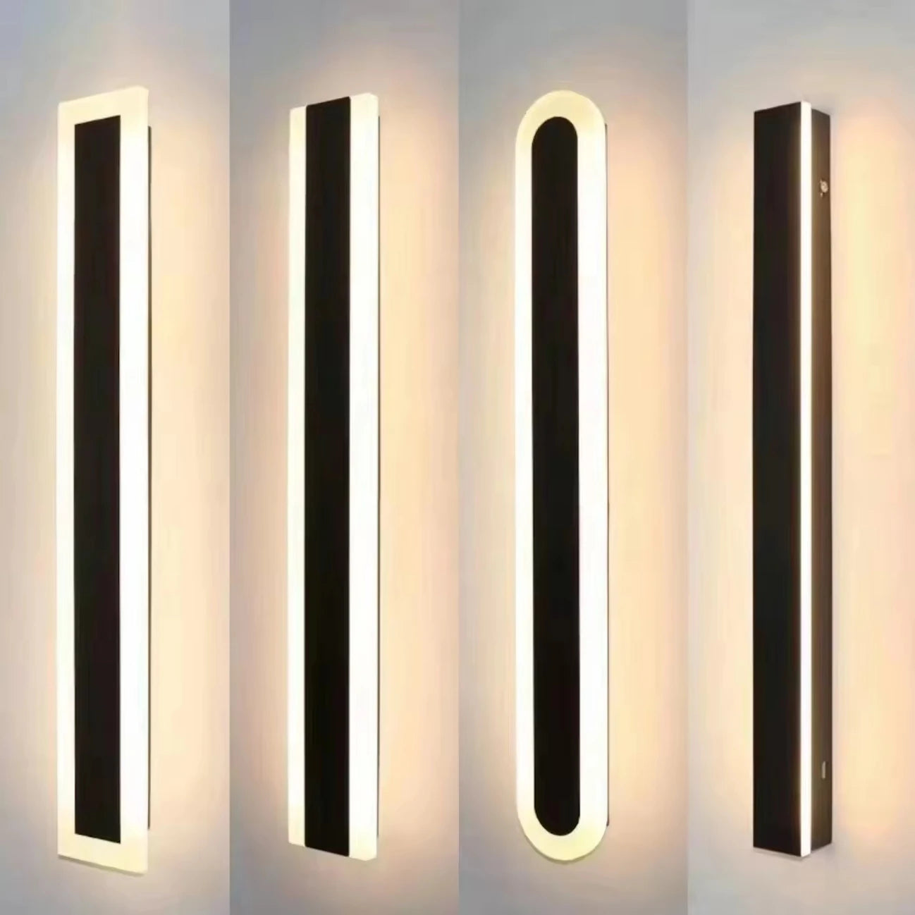 Outdoor Led Long Strip Solar Wall Lamp Outdoor 9W/12W/16W/24W/36W/48W Outdoor Wall Lamp Light