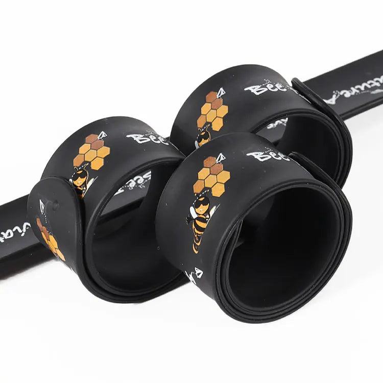 Slap Bracelet Manufacturer Custom Silicone Snap Wrap Clap Wristband With Logo Printed Kids Rubber Band Silicone Slap Bracelet