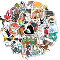 50Pcs Cute Cat Kitty Animal Pet Sticker for Laptop Luggage Bike Car Wall Waterproof Vinyl Girl Vsco Cat Stickers Printing