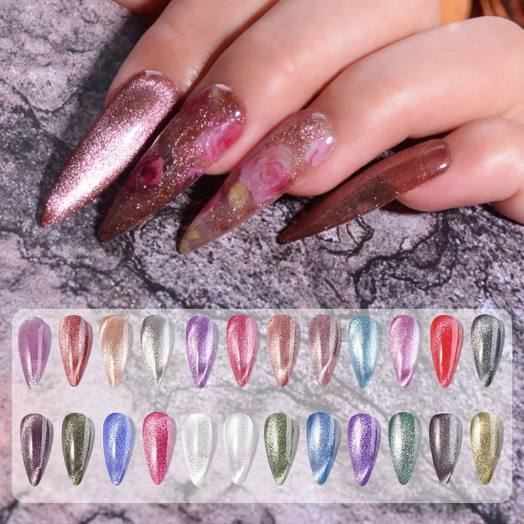 Milk Tea Cat Eye UV Gel Polish Magnetic Milk Tea Nail Polish Soak Off UV LED Gel Nail Polish