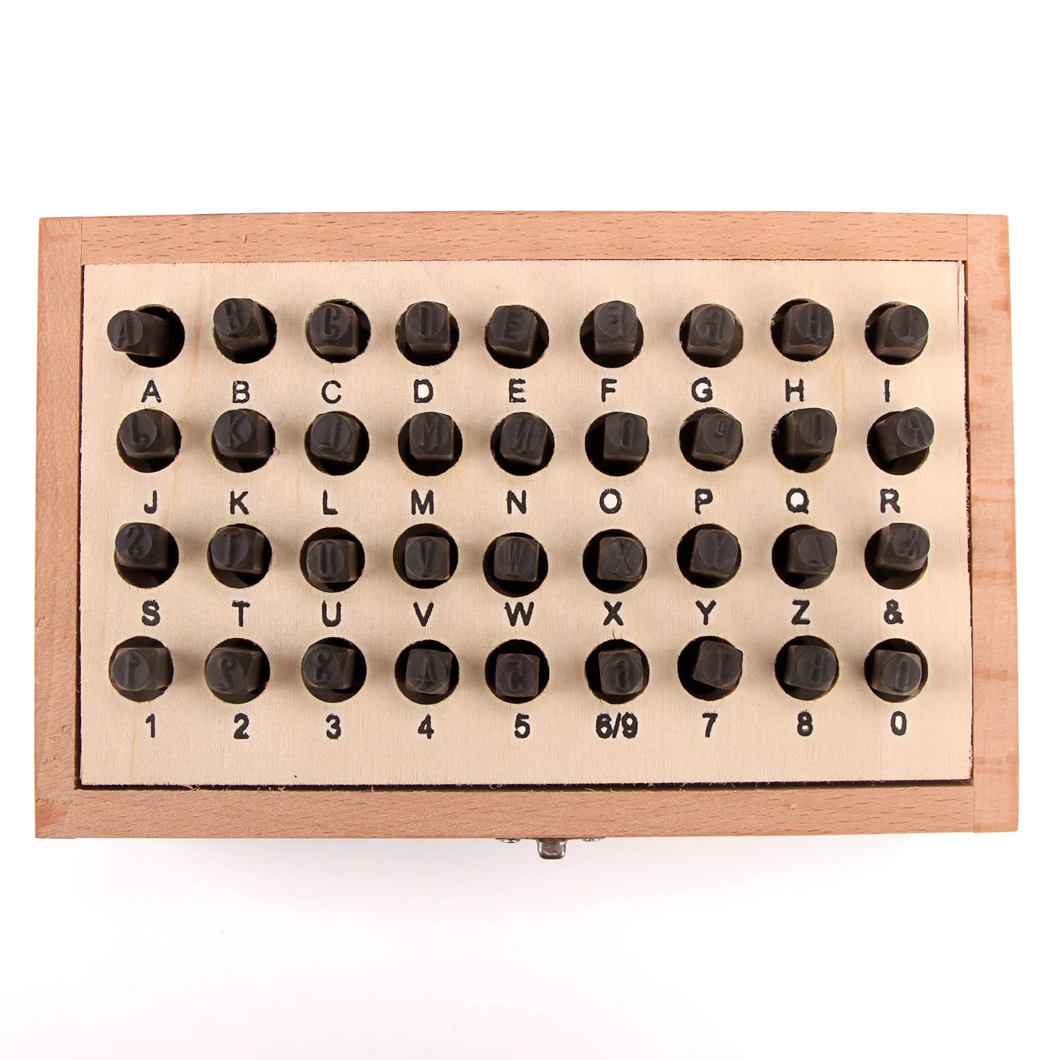 37 Pieces Leather Stamping Tools Set 26 Letters Alphabet & 10 Numbers Stamps Steel Punch Tool Diy Craft