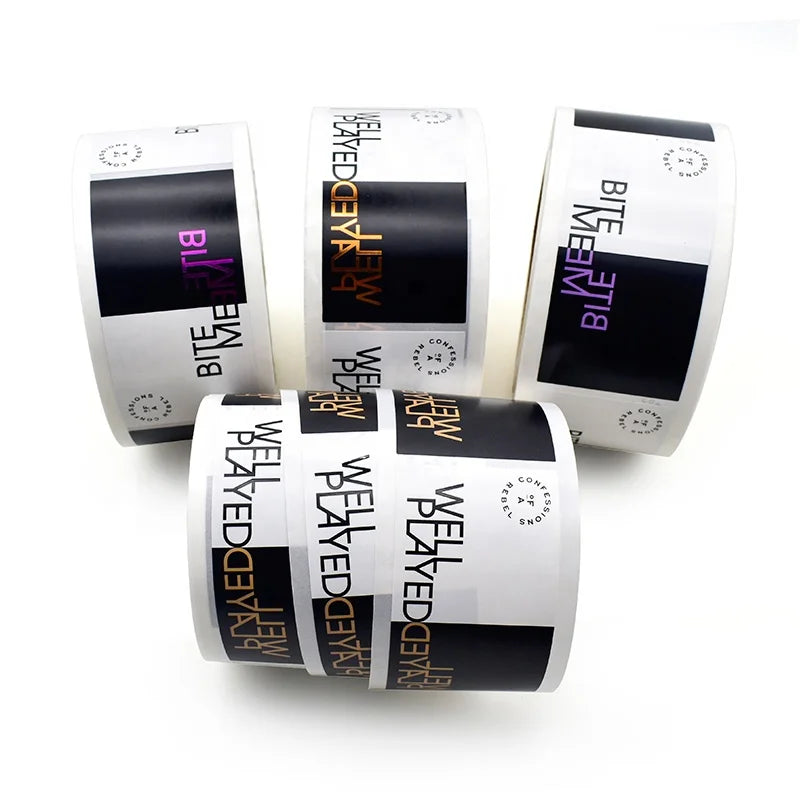 Custom Printing Vinyl Stickers Roll Custom Shape Material Waterproof Oilproof Label for Makeup Containers