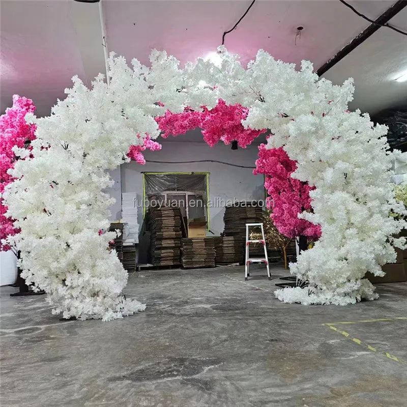 S061 Wedding Decoration Design Wedding Arch Floral Arrangements Cherry  Blossom Arch Stand Yellow Flower Arch for Wedding