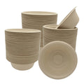Wholesale 100% Compostable 12 oz Paper Bowls Heavy-Duty Eco-Friendly Biodegradable Natural Disposable Sugarcane Bagasse Bowls