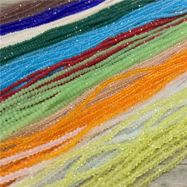 Austrian Crystal 1*2/2*3mm Rondelle Beads Accessories Crystal Beads Wholesale for DIY Jewelry Making Loose