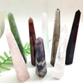 Natural Crystal clear Quartz Point Wand Black Obsidian Tower Point for Healing Bulk