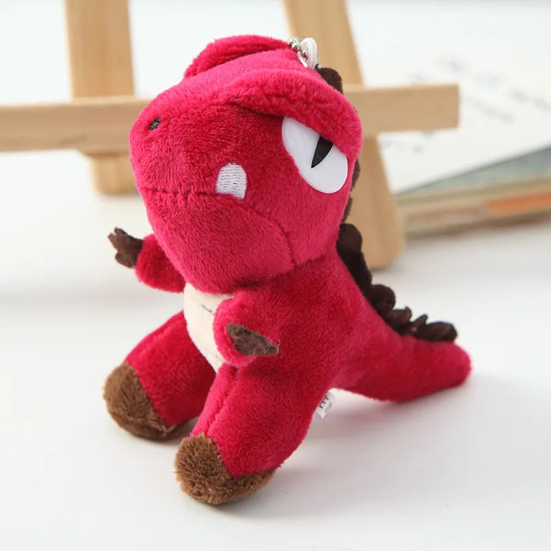 Wholesale Cute Dino Plush Toy Keychain Pendants Bag Pendant Anime Cartoon Kawaii Dinosaur Bag Charm Stuffed Animals Toys Keyring