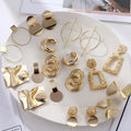 Fashion Vintage Earrings for Women Big Geometric Statement Gold Metal Drop Earrings 2021 Trendy Earings Jewelry Accessories