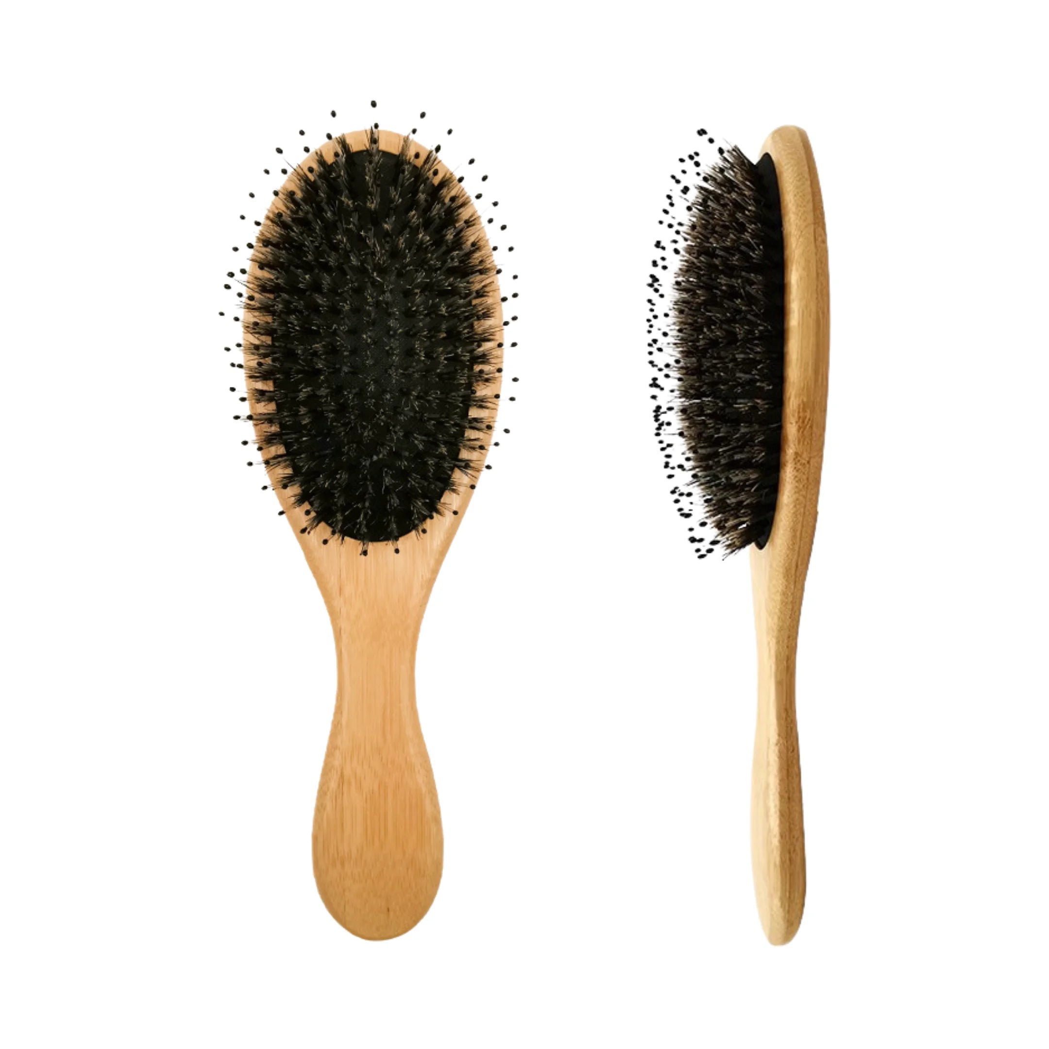 Hair Brush Natural Bamboo Comb Paddle Detangling Hairbrush with Boar Bristles