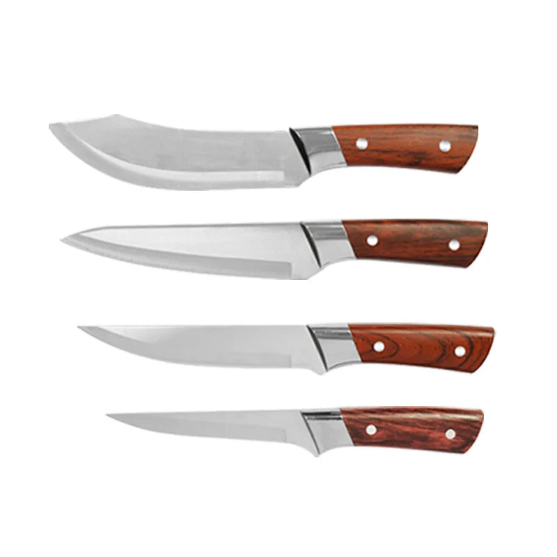 Professional Barbecue Knives Best Selling Household Kitchen Coating Handle 3CR13 Stainless Steel Paring Fruit Knife Set