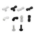 1/4" Slip Lock Quick Connector No Buckle Tee Straight Elbow Coupling Joint