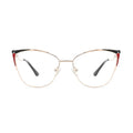 2102GL0 2023 High End Spectacle Eyewear Frames Custom  Fashion Cat Eye Metal Frame Eyeglasses Female
