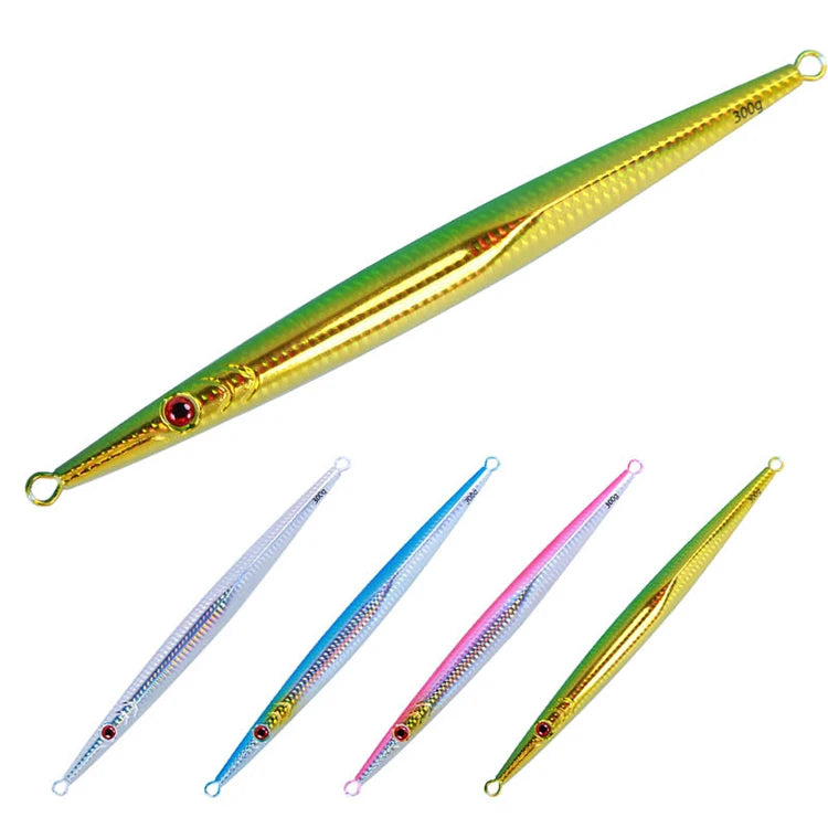 60g 80 100g 120 160 200g 250g 300g 350 400g Luminous Deep Sea Metal Jig Lure Speed Vertical Jigging Bass Spoon Fishing Bait Lure