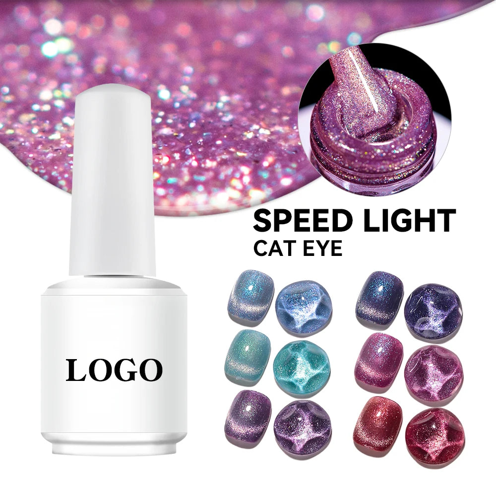 JTING High Pigments Strong Effect 3d 9d 6 Colors Nail Art Speed Light Cat Eye Gel Polish Magnetic Diamonds Night Kit OEM