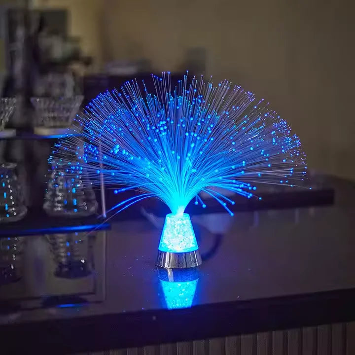 Ishine Minimalist Children's Christmas LED Starry Fiber Optic Night Light with Color-Changing Crystals and Neon Party Supplies