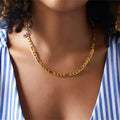 Collier En Acier Inoxydable Anti Allergy Stainless Steel Jewelry Wholesale Figaro Chain Choker Necklace 18K Gold Women