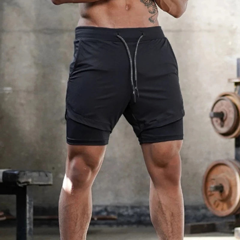 7'' Inch Mens Shorts Sportswear Blank Gym Workout 2 in 1 Double Layer Casual Fitness Custom Short Pants Fitness Training Shorts