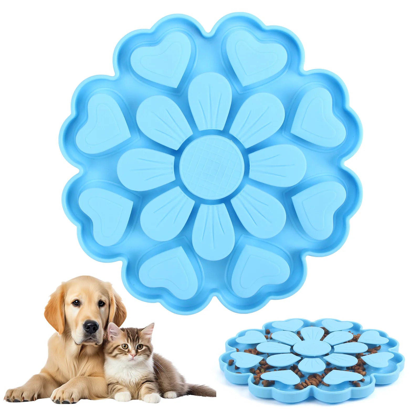 OEM Wholesale Interactive Slow Food Plate Pet Bowl Dog Puzzle Chewing Bowl Squeaky Anti-Boredom Pet Accessories Dog Feeder Toys