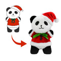 Customised Hot Selling Cost Effective Low MOQ Christmas Plush Panda Make Your Own Panda Toy Keychain