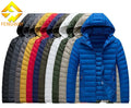 Men Winter Jacket Light Thick Padding Warm Thermal Cold Weather Jacket Coat with Removable Hood