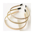 Korean New Fashion High-end Metal Headbands Simple Gold  Women Headwear Hair Hoop Girls