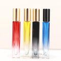 Custom logo Box Empty Transparent clear Color Travel Size square 10ml Slender Long Glass Perfume Bottle