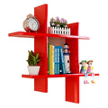 Factory Outlet Creative Wooden Tic Tac Toe Wall Shelf Customizable Logo Bookshelf