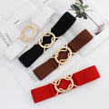 4cm Classic New Fashion Wide Elastic Belt Adult Casual Dress Elastic Red Belt