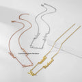 Fashion Gold Plated DIY Name Necklace Personalized Multi Nameplate Necklace Jewelry Mother Day's Gift