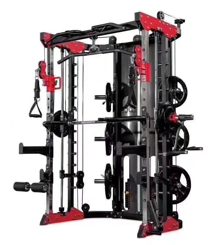 Smith and Cable All-In-One Power Rack with Weight Stack Crossover Multi-Function Design Iron Material
