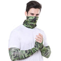 Outdoor Sport Arm Guard & Sun Protection Ice Silk Sleeves Stylish Shorts with Bandana Set for Riding Driving Sports